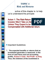 Topic 4 Risk Return