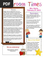 February 27 Newsletter