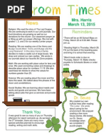 March 13 Newsletter