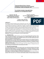 Effects of Processing Parameters On Hardness of 3D Printed Parts