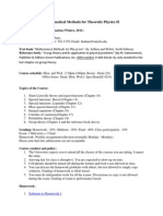 Mathematical Methods For Theoretic Physics II: Solutions To Homework 1