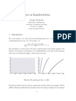 Notes On Equidistribution: Jacques Verstra Ete