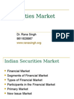 Securities Market: Dr. Rana Singh 9811828987