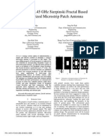 Sierpinski Fractal Based Miniaturized Microstrip Patch Antenna