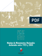 Nómina de Monumentos Nacionales Declarados Entre 1925 y 2004. (2005)