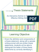 Thesis Statement Practice