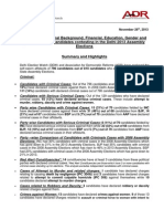 Criminal and Financial Background Details of Contesting Candidates in Delhi Assembly Elections 2013 - English