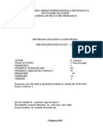 Lexicology - Programa Analitica