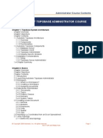 Contents of Topobase Administrator Course