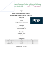 HRM Report On Sjibl by Iubat