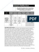 Microteach Critical Reflection