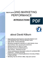 Managing Marketing Performance