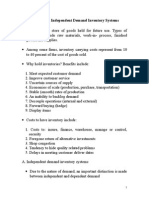 Chapter VI. Independent Demand Inventory Systems