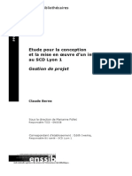 549 Etude Pour La Conception Et La Mise en Oeuvre D Un Intranet Au SCD Lyon 1 PDF