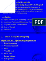 International Capital Budgeting and Cost of Capital 