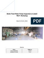 Boiler Feed Water Pump Inspection at Jubail TM.P. Workshop PDF