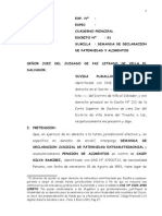 Demanda de Declaración de Paternidad y Alimentos