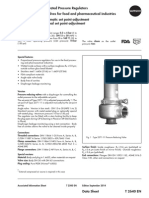 Series 2371 Self-Operated Pressure Regulators Pressure Reducing Valves For Food and Pharmaceutical Industries Type 2371-10 Pneumatic Set Point Adjustment Type 2371-11 Manual Set Point Adjustment