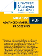 Advanced Materials and Processing