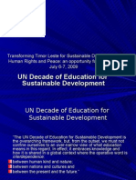 Trina Supit's 2009 Presentation On UNESCO's Decade of Education For Sustainable Development