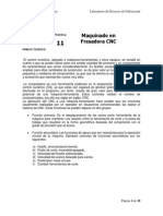 Práctica 11 Maquinado en Fresadora CNC-1