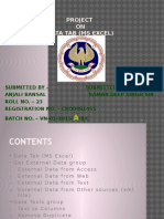 Project ON Data Tab (Ms Excel)