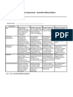 Scientific Method Rubric