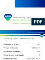 Cleantech Grants, Awards, Incentives - Weekly Update (29th Jan 2010)