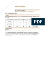 Use of SPSS For Two-Way Tests