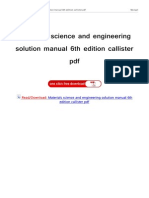 Solution Manual 6th Edition Callister