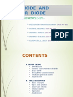 Zener Diode and Varactor Diode: Presented By