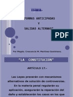 Formas Anticipadas y Salidas Alternas