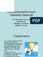 Autoconocimiento Como Habilidad Gerencial