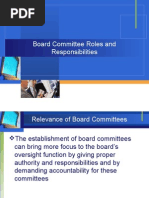 Board Committee Roles and Responsibilities