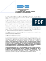 Bilan D'un An de Politique Culturelle À Paris D'anne Hidalgo