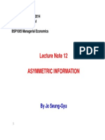 BSP1005 Lecture Notes 12 - Asymmetric Information