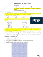 Ejercicios de Fracciones