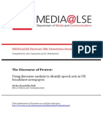 The Discourse of Protest:: Using Discourse Analysis To Identify Speech Acts in UK Broadsheet Newspapers