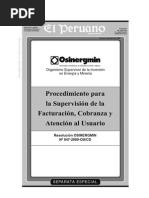 "Procedimiento para La Supervisión de La Facturación, Cobranza y Atención Al Usuario" 03-04-2009 - Se1