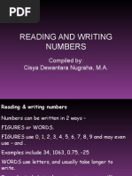 Reading and Writing Numbers