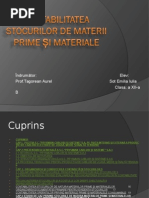 Contabilitatea Stocurilor de Materii Prime Si Materiale