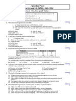 Question Paper Security Analysis I (211)