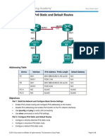 Lab - Configuring IPv6 Static and Default Routes