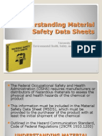 Understanding Material Safety Data Sheets August 2012