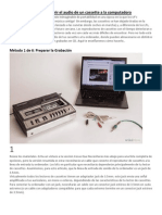 Cómo Transferir El Audio de Un Cassette A La Computadora