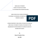 Application of Data Mining Techniques To Support Customer Relationship Management at Ethiopian Airlines 2002 Thesis