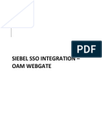 Siebel SSO Integration With OAM v1.0 PDF