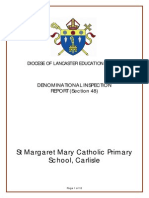 ST Marg Mary Section 48 Diocesan Inspection Report June 2014