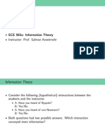 ECE 565a: Information Theory Instructor: Prof. Salman Avestimehr