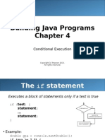 Building Java Programs: Conditional Execution